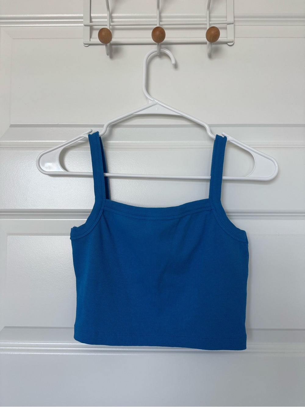 Nasty Gal Blue Ribbed Cropped Tank Top 💙